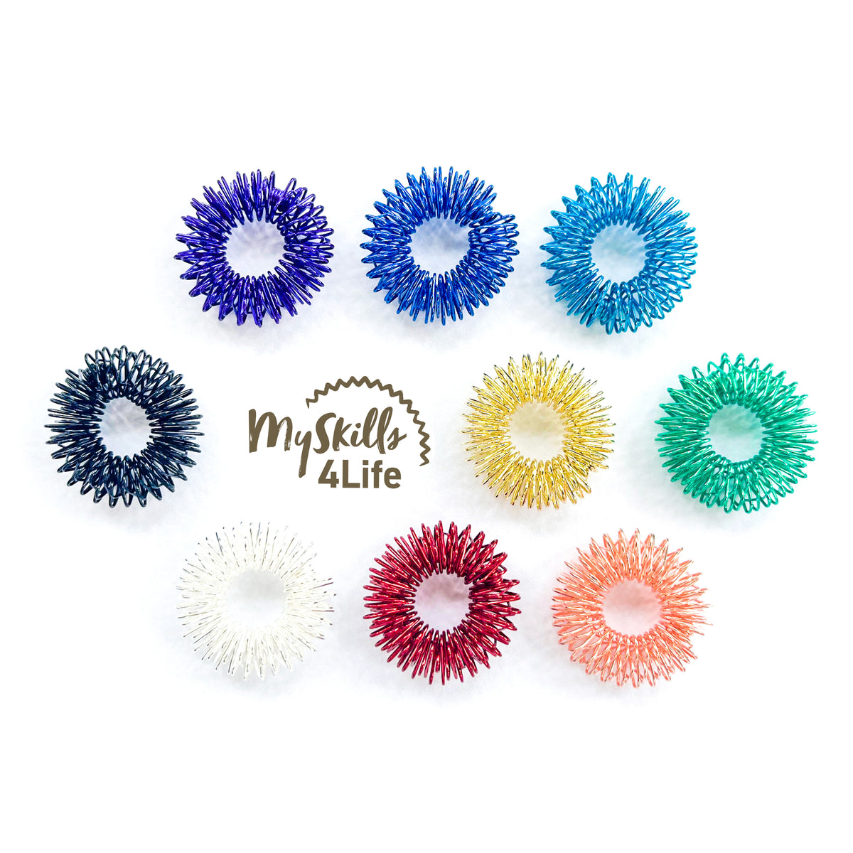 DBT Skills Igelringe | 9er mix mit verschiedenen Farben
