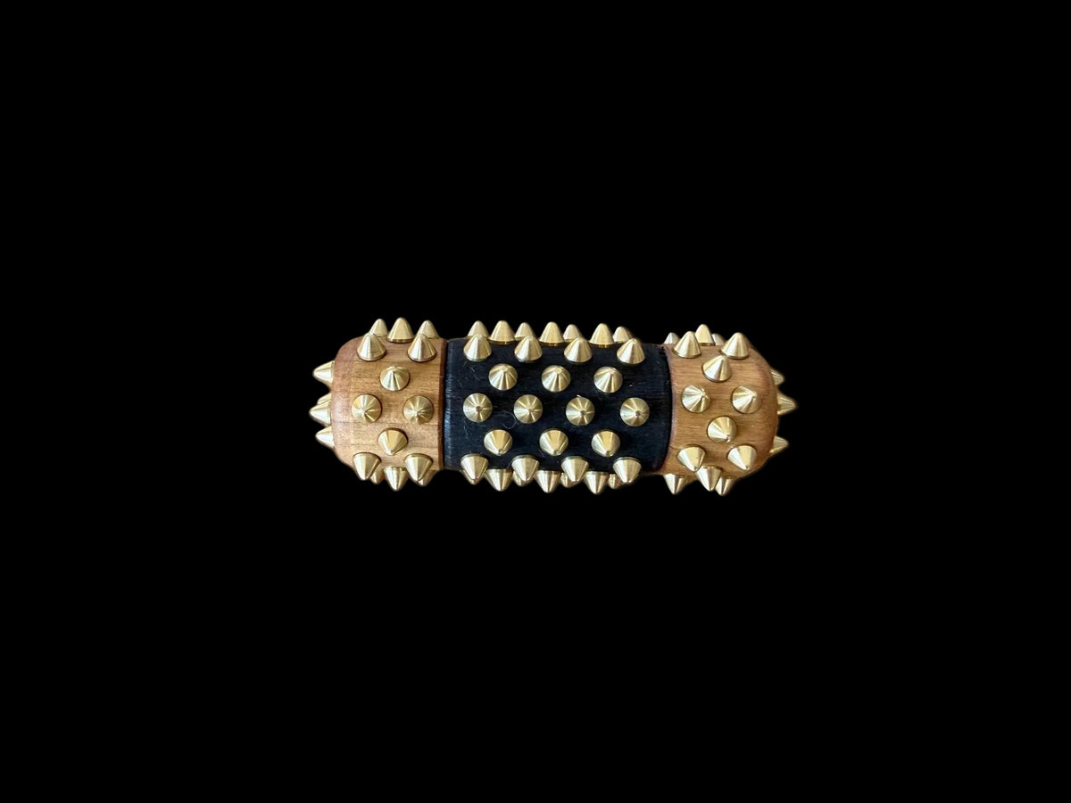 3-teilige Igelwalze aus Holz und Messing - magnetische Verbindung, handmade aus Südkorea