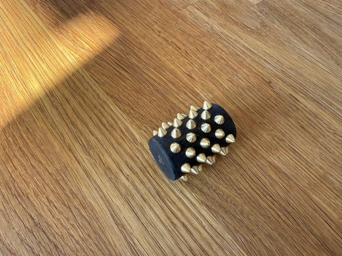 3-teilige Igelwalze aus Holz und Messing - magnetische Verbindung, handmade aus Südkorea